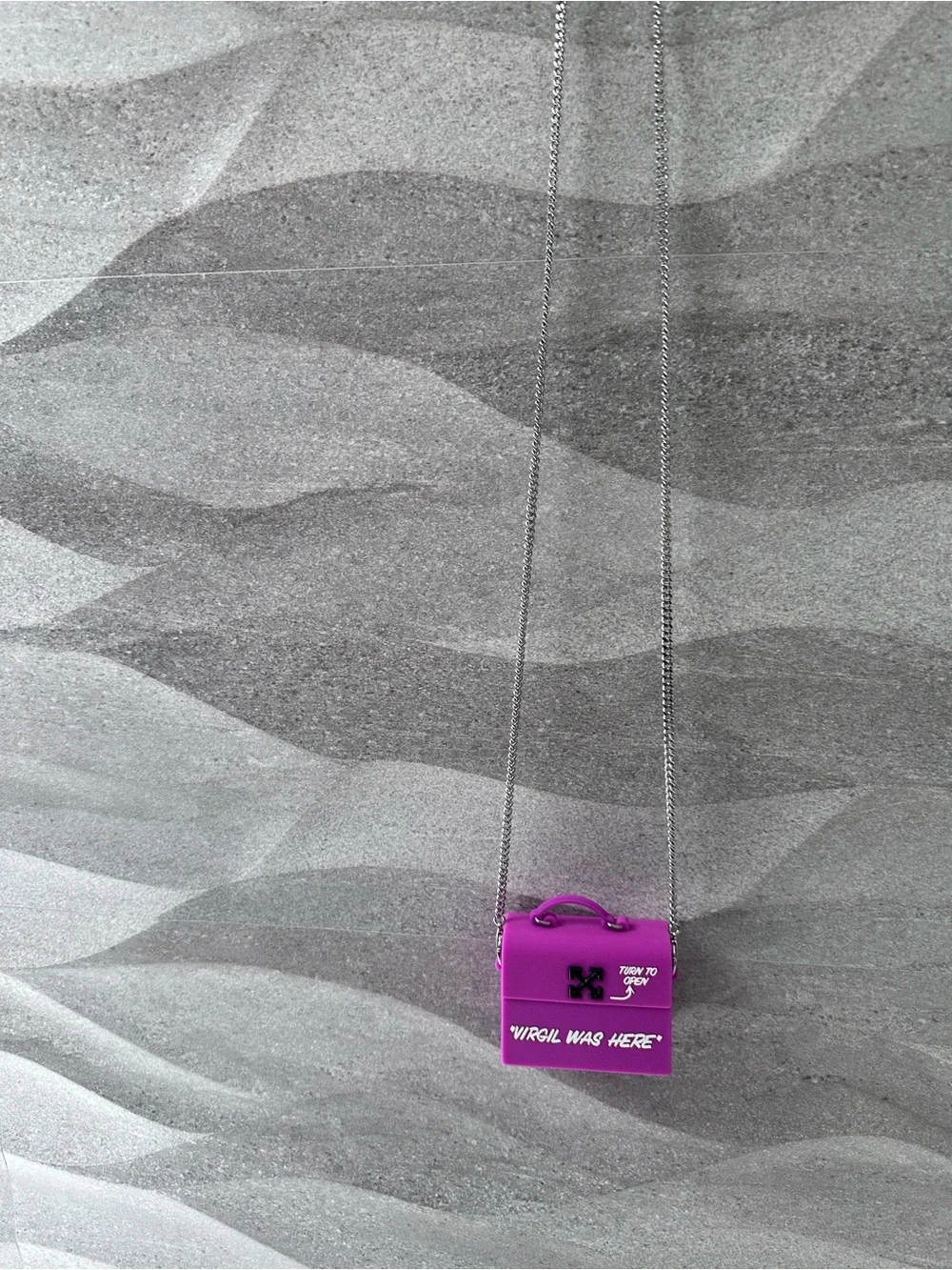 Off-White Purple Mini 'Virgil Was Here' Shoulder Bag